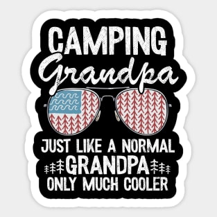 Camping Grandpa Just Like A Normal Grandpa Only Much Cooler Funny Camping Sticker